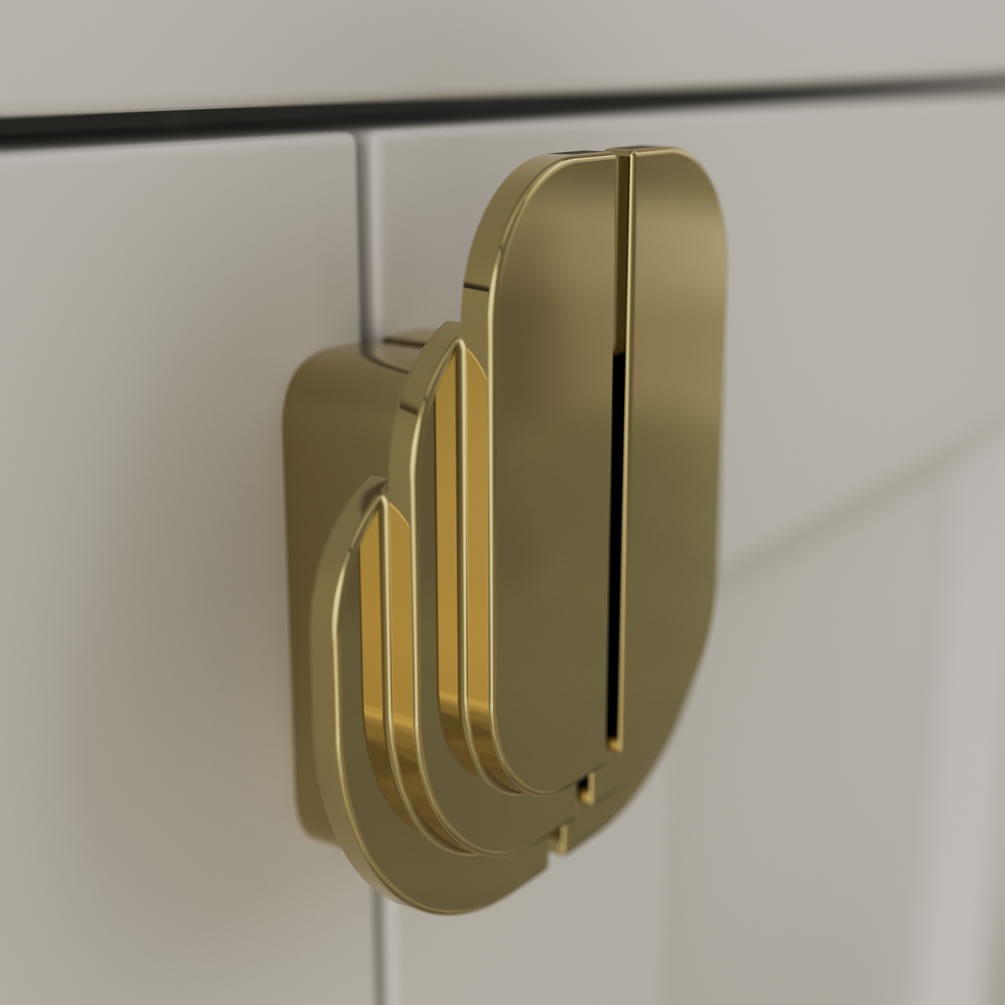 Burlington Riviera Tier Gold Furniture Handles - Lifestyle
